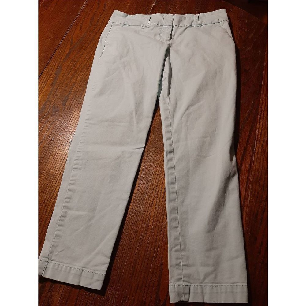 Size 4P Petite Talbots The Daily Ankle Light Blue Pants with Pockets Belt Loops